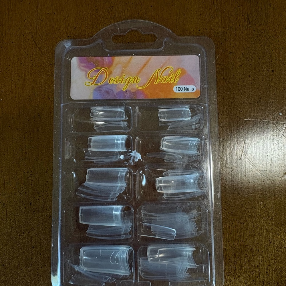 Clear False Nail Tips - 100 Pack Unused